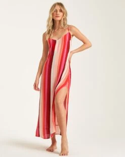 Billabong Wanna Be Around In Red Dress