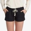 Roxy Oceanside Linen In Black Shorts -Roxy Cloth Store HS1594075284