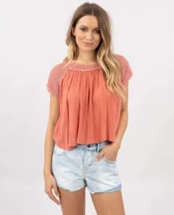 Rip Curl Alana Top In Canyon Rose Shirt