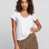 RVCA WoAsh Tee Shirt In White -Roxy Cloth Store HS1600817141
