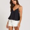 Volcom From Harlem Cami In Black Tank Top
