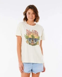Rip Curl WoNorth Shore Tee Shirt In Bone (Bo