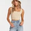 Billabong Check It Crop In Multi Tank Top -Roxy Cloth Store HS1614020875