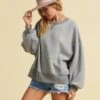 Billabong Salty Blonde Vacation Mode In Grey Sweatshirt -Roxy Cloth Store HS1615842542