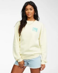 Billabong Tropic Shore In Yellow Sweatshirt