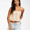 Billabong Keep Your Cool Woven Crop Top In Multi Tank Top -Roxy Cloth Store HS1617401330