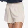 Roxy Cozy Day Rib Knit Lounge In Tapioca Shorts -Roxy Cloth Store HS1618850022