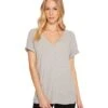 HURLEY Perfect V Short Sleeve Tee (grey Heather) -Roxy Cloth Store Z4260806