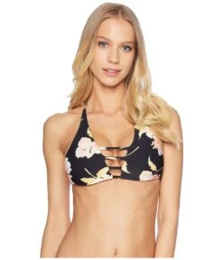 Billabong Floral Dawn V Cami Top (black Pebble)